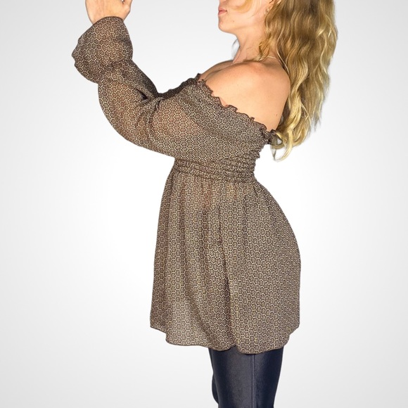 Sheer Boho Floral Print Dress - Picture 3 of 4